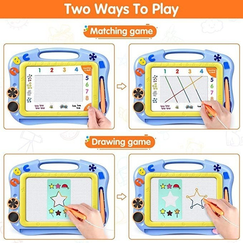 Tablero De Dibujo Magnético For Niños, Colorido Borrable