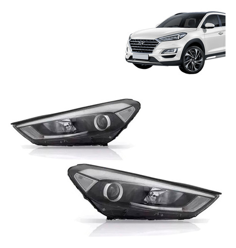 Par Farol Tucson 2017 2018 2019 20 21 22 Elétrico Com Motor