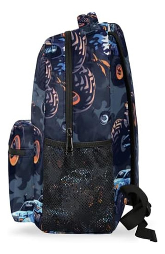 Mochila Infantil Monster Truck Para Mochila Escolar, Color-0