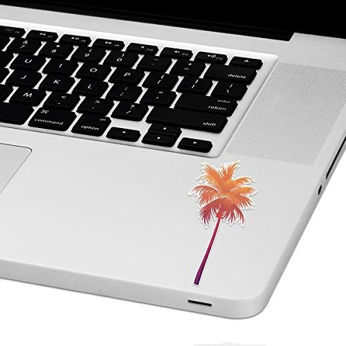 Pegatina Trackpad Laptop Palmera Atardecer 3 X1.5 