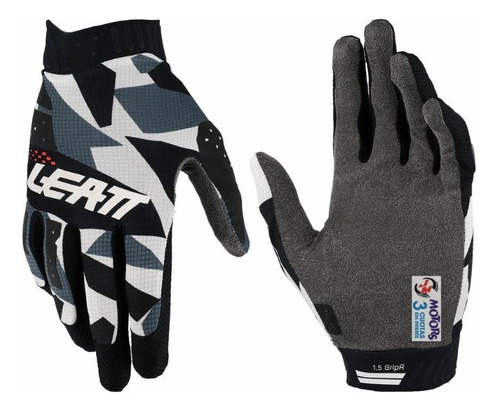 Jm Guantes Leatt Glove Moto 1.5 Gripr Camuflado Blanco Negro