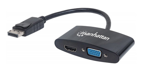 Adaptador Displayport A Hdmi/vga Pasivo Negro Manhattan