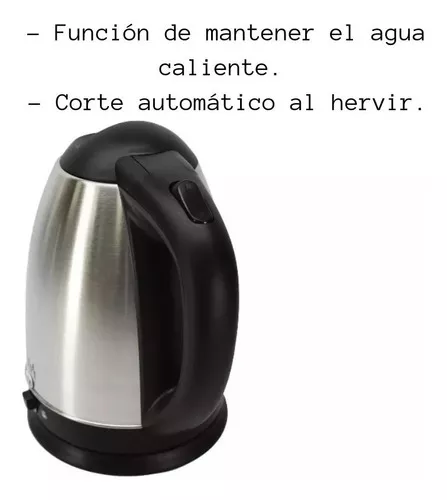 Pava Electrica Acero Inoxidable Jarra Corte Mate Cafe Te 1.8