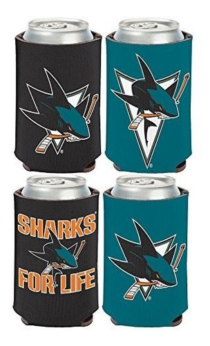 Nhl San Jose Tiburones 2 Paquete De 12 Oz 2 Enfriador D...