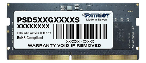 Módulo Sodimm Individual Patriot Signature Line Ddr5 De 1...