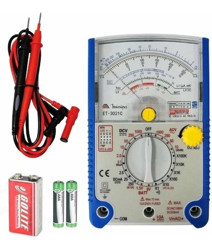 Multimetro Analogico Hfe Beep Bateria Et-3021c Minipa