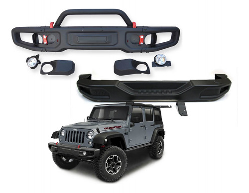 Defensa Facia Bumper Jeep Jk Delant Y Traser 10 Aniversario