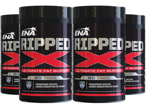 4 Ripped X Ena Quemador Grasa Abdominal Sin Rebote + Dieta Sabor Neutro