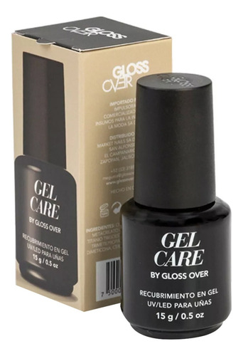 Gel Care Recubrimiento Para Uñas Naturales Gloss Over Color Transparente