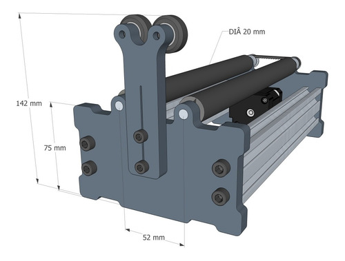 Quarto Eixo Rotativo Laser Cnc + Porta Taças + Motor Nema 23