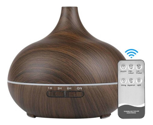 Humidificador 500ml Control Remoto Caoba