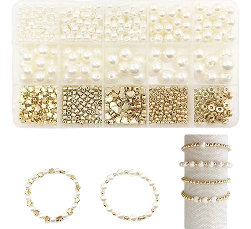 Kit De Cuentas, Joyas Diy De Pulseras Y Bolsa De Materiales.