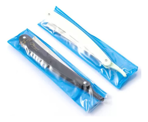 Navaja Barbero Magic Hojas Barberia Peluquería + 10 Hojillas Blanco