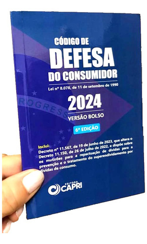 Livro Código De Defesa Do Consumidor De Bolso 2024 - 6ª Edição