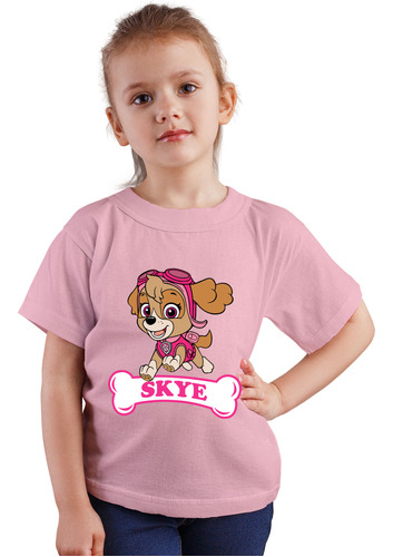 Polera Niños Paw Patrol Skye Cockapoo Algodon Wiwi