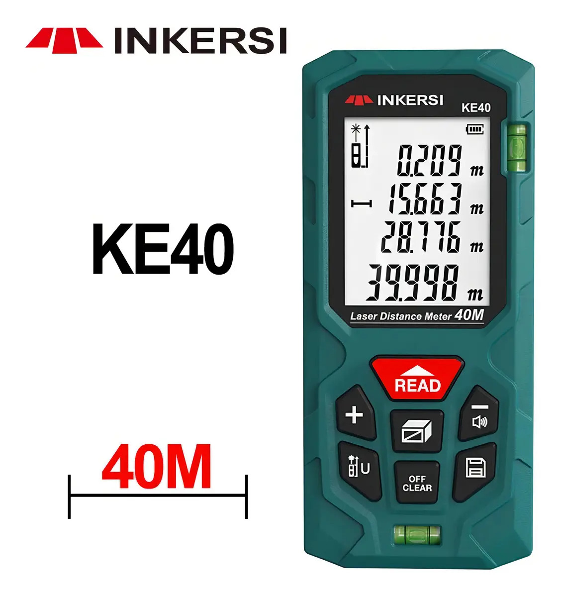 Trena Laser Digital Inkersi Precisão 2mm Distância 40m Modelo KE40