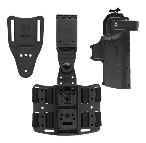 comprar Combo Coldre Hammer Pró Adaptador Cintura Perna Bélica Preto