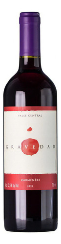 Vinho Chileno Tinto Gravedad Carmenere 750ml