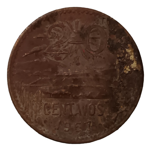 Moneda 20 Centavos De 1967 C R 16 (Usado)