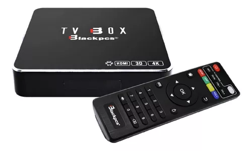 TV Box Convertidor Smart TV 4K con Android 10, Memoria RAM de 2GB,  Almacenamiento 16GB. Color Negro.