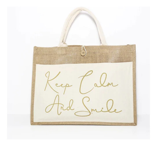 Bolso De Playa Canasto Yute La Chapelle Keep Calm