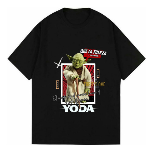 Camiseta Street Plus Over Algodao Filme Star Yoda Rf223