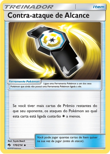 Cartas Pokemon Sun Item Tool Counter Gain 170/214 Portugues