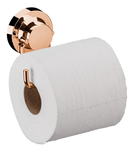 Suporte Porta Papel Higiênico Ventosa Banheiro Cobre Rose