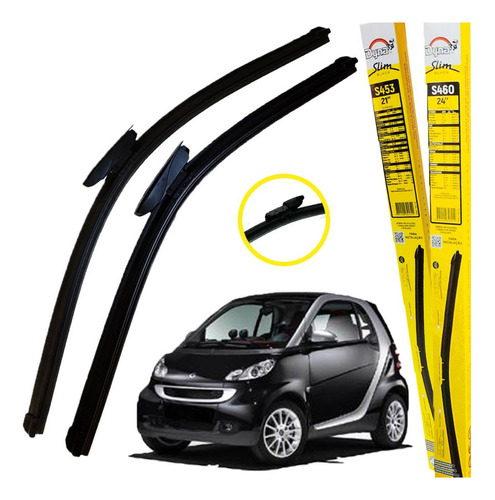 Palheta Limpador Parabrisa Silicone Slim Blade Fortwo  Dyna