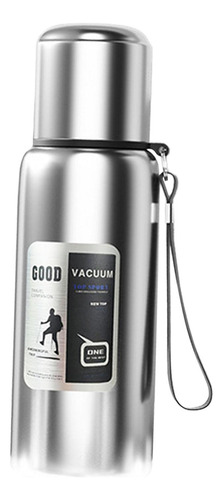 Botella De Agua Aislada, Taza Térmica, 600 Ml Plateado