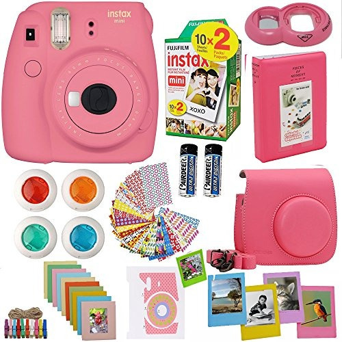Fujifilm Instax Mini 9 Camara Instantanea Flamingo Rosa Fuji