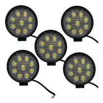 Comprar Kit 5 Faros Reflector Reflector 9 Led 27w Off Road 12 Y 24v