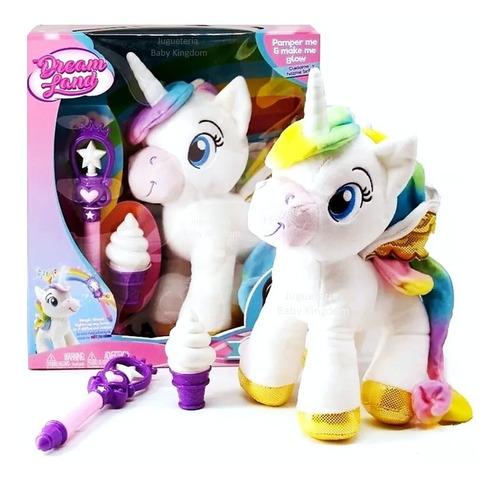 Unicornio Peluche Magico Caballito Suave Gigante Con Luces