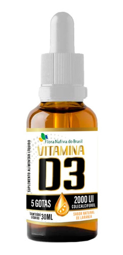 Vitamina D3 2000ui Em Gotas Flora Nativa 30ml