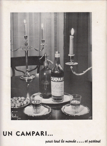 1952 Hoja Publicidad Bitter Bitter Campari Revista Francia 