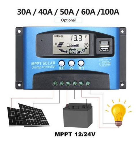 Controlador Solar De Seguimiento Bidireccional 40a Mppt