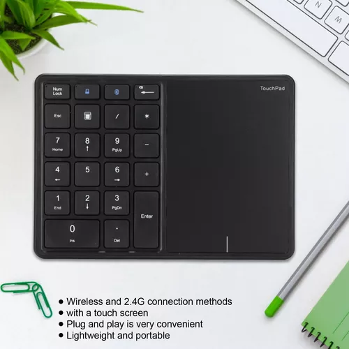 Teclado Numérico Inalámbrico, 2,4 G, 22 Teclas, Pantalla Tác