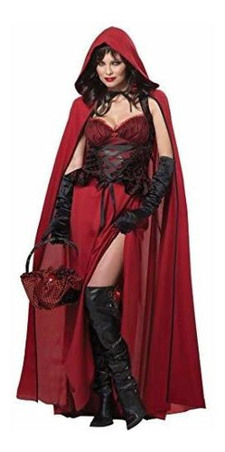 Disfraz Talla Large Para Mujer De Caperucita Roja Oscura