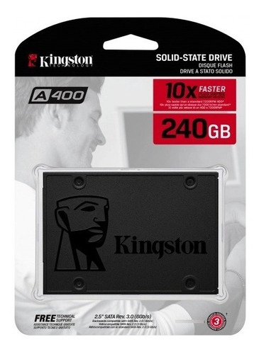 U. Estado Solido Kingston 240gb Sata 2.5  Sa400s37/240 Negro