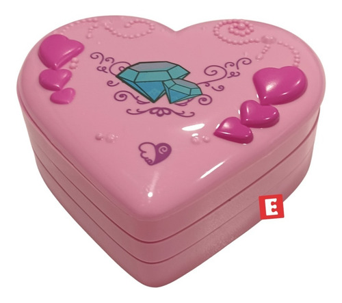 Imagen 3 de 7 de Maquillaje Nenas Infantil Set Completo Corazon 3 Pisos Puppa