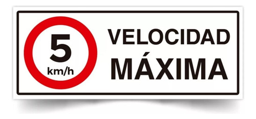 Señalética Velocidad Máxima 37x18 Cm Alucobond 3mm