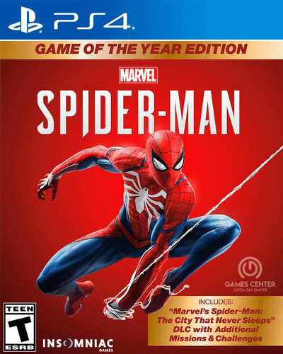  Spiderman Ps4 Game Of The Year Edition Playstation 4 Goty 