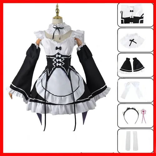 Disfraz De Cosplay De Ram Rem Re:zero Kara Hajimeru Isekai