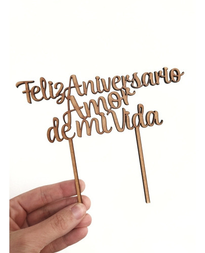 Cake Topper Feliz Aniversario Tortas Cake Amor