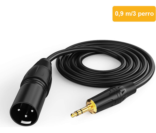 Cable Auxiliar Trs Plug 3.5/xlr Macho No Balanceado 3 Mtrs