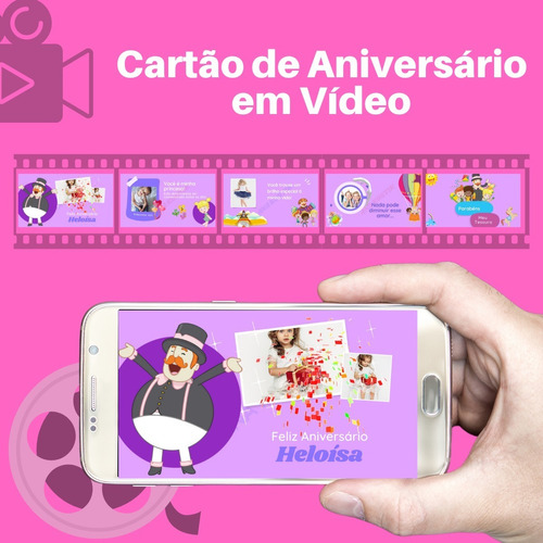 Cartão De Aniversario Virtual Digital Mundo Bita Em Video 