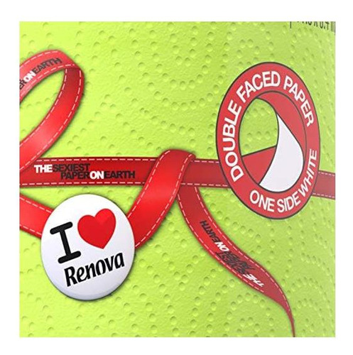 Toalla De Papel Verde Renova Lima Rollo Jumbo 2 Capas 120