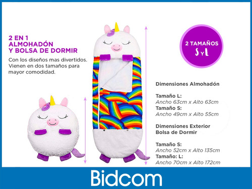 Imagen 6 de 10 de Happy Bag Bolsa De Dormir Para Niños Peluche Y Almohada
