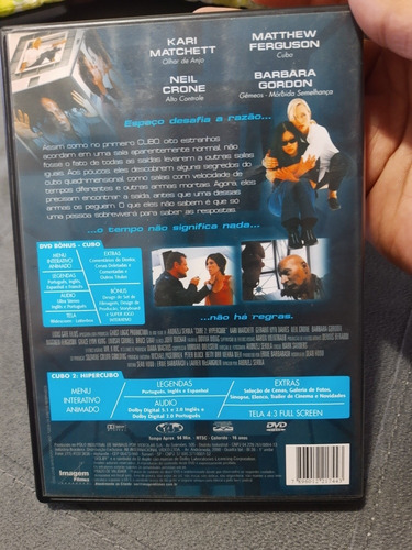 Dvd Duplo Cubo 2 Hipercube + Cuboraro Frete Grátis Cr