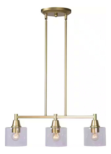 Lampara De Techo Moderna Candelabro 3 Luces Color Dorado